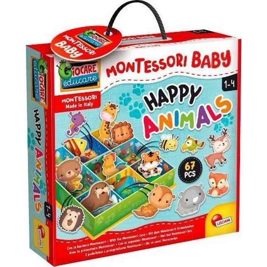Montessori baby kézségfejlesztő játék - állatcsaládok-0