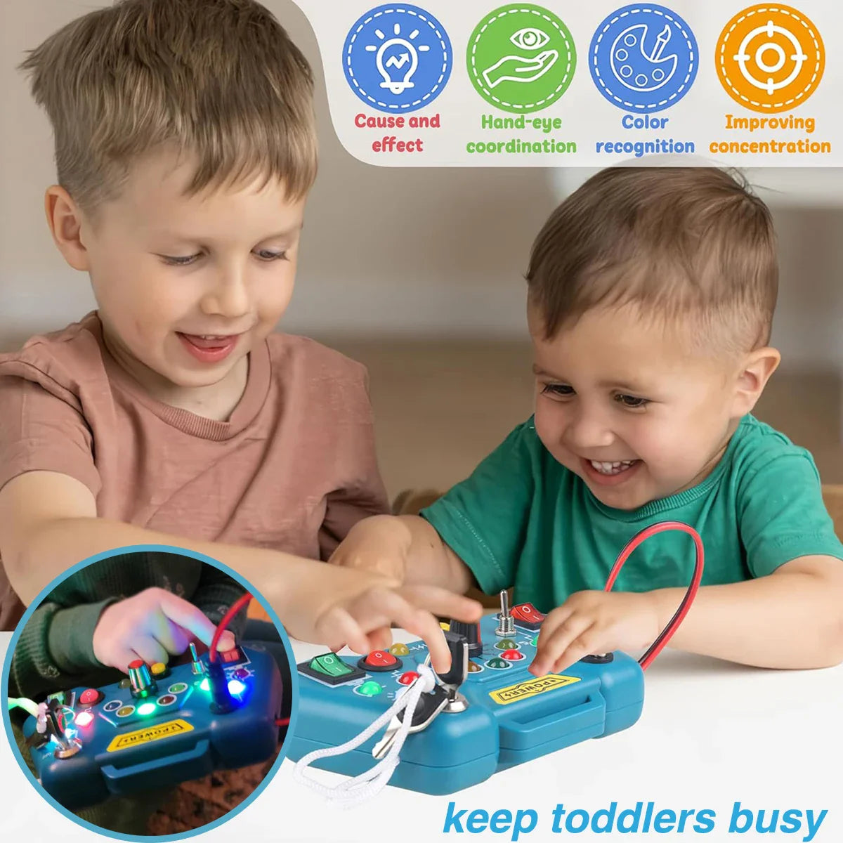 Montessori Sensory Busy Board-1